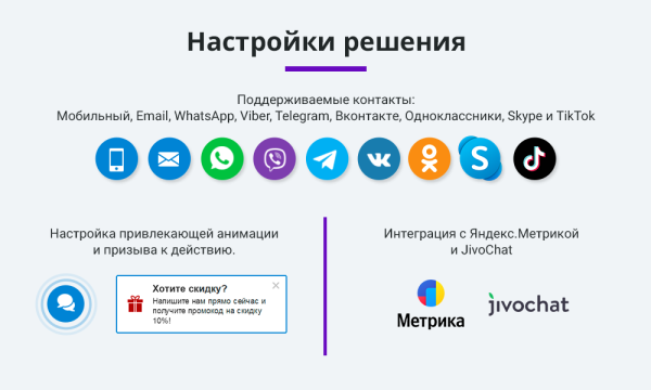 Фото Обратная связь: Мессенджеры и социальные сети для связи (Мультикнопка, Max, Telegram, WhatsApp, VK)