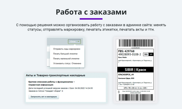 Фото Интеграция с Ozon (Озон) по API. Цены, остатки, заказы, статусы, акты