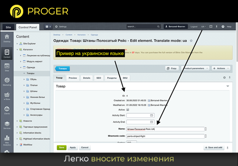 Фото Мультиязычность Битрикс: Инфоблоки сайта на разных языках. (Переводчик, Многоязычность)